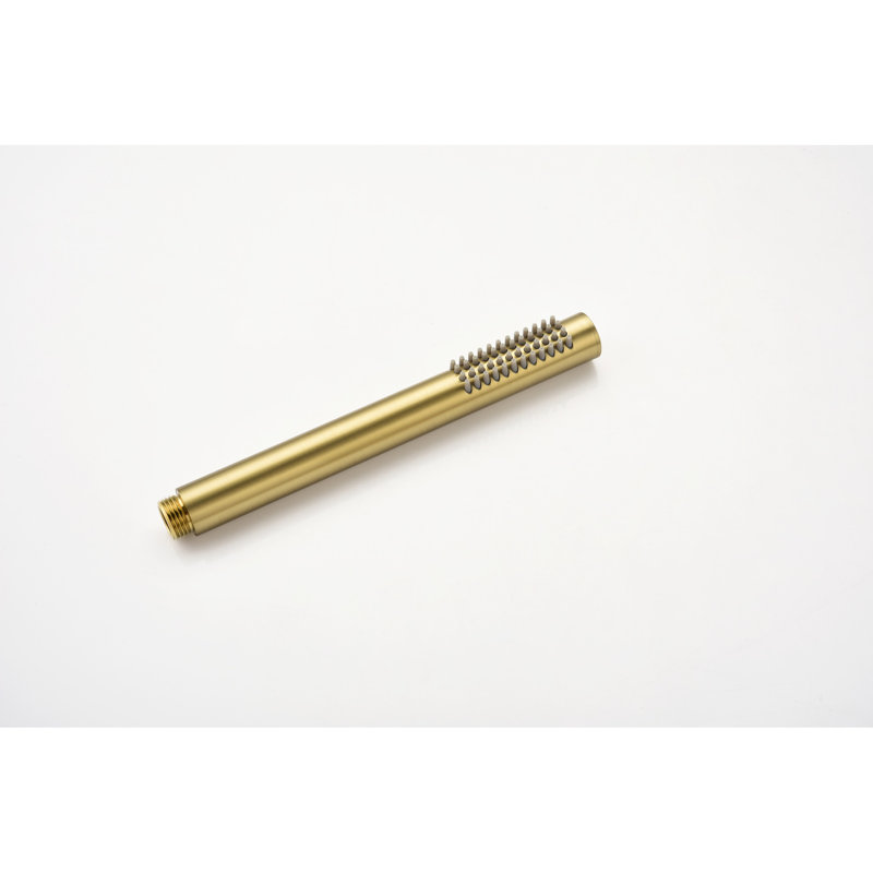2 Way Balance Bathroom Shower Faucet, With 10" Stainless Steel Rain Head And Handheld, Brushed Gold In Gold, High Handheld