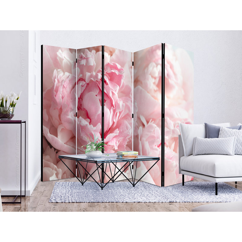 Room Divider - Sweet Peonies [Room Dividers], 5, 172cm H x 225cm W x 3cm D