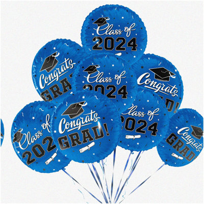 16-Inch Aluminum "FINAL FIESTA" Letter Balloon Set