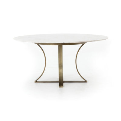 Lowan 60'' Round Marble Dining Table