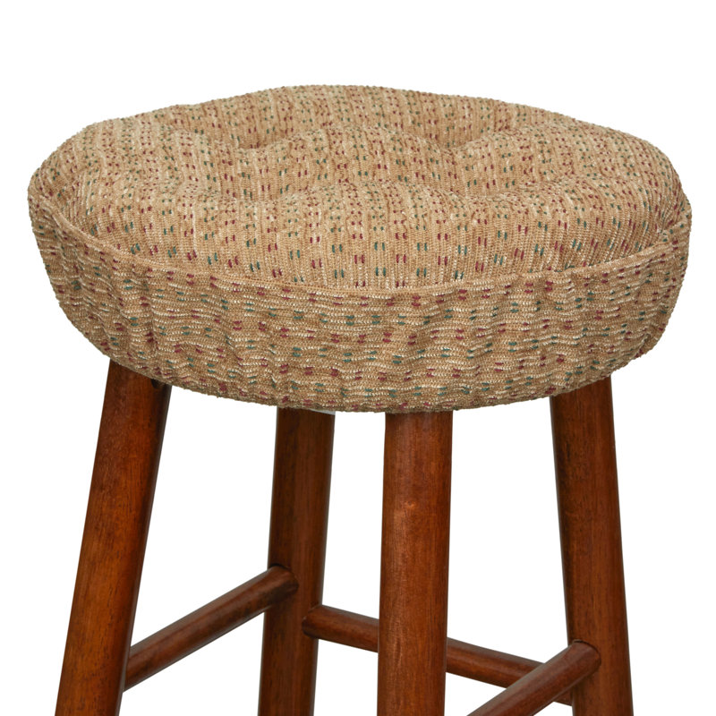 Non-Slip Textured Barstool Seat Cushion, 14-Inches Round, Natural