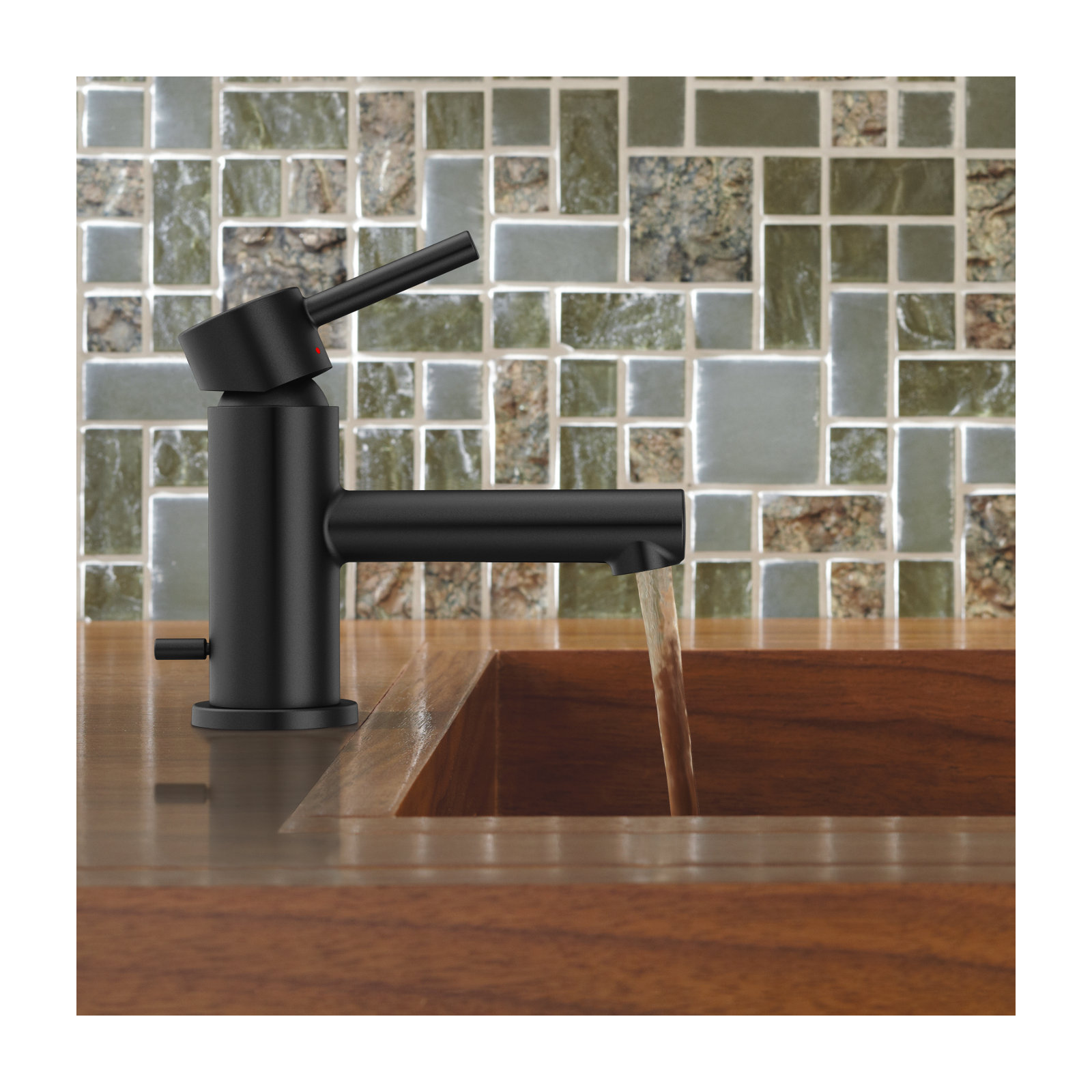 Align Single Hole Bathroom Faucet, Matte Black