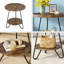 Table basse chic, table de canapé ronde, table d'appoint à 2 niveaux
