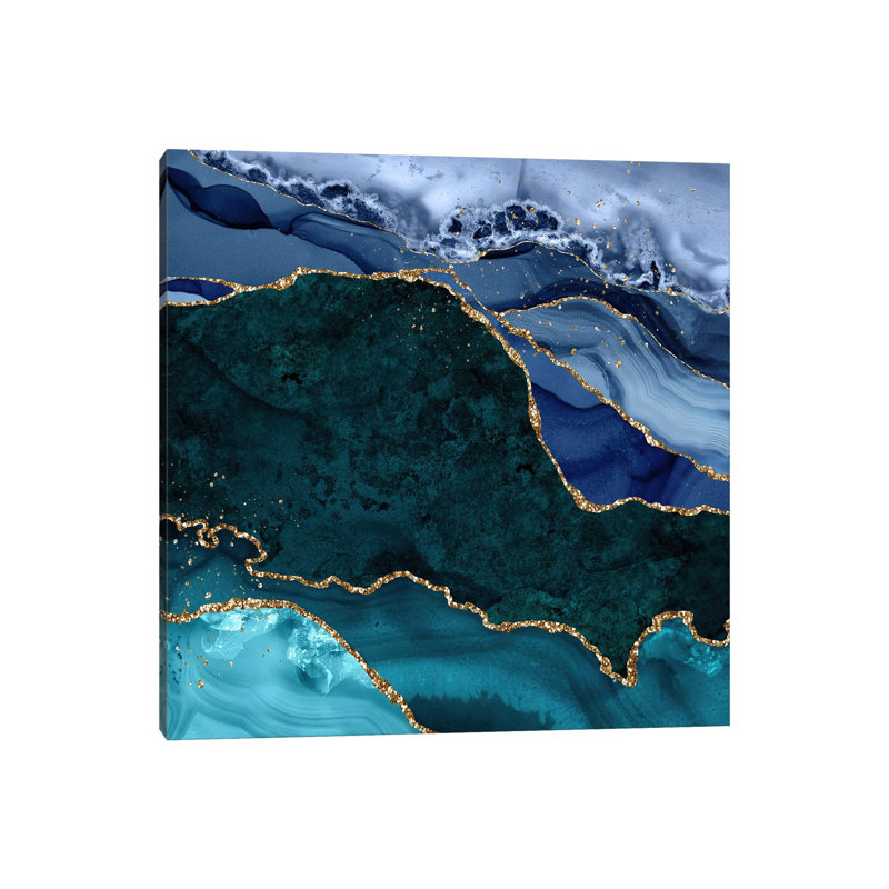 «Peacock Agate Texture II», reproduction d'art sur toile tendue