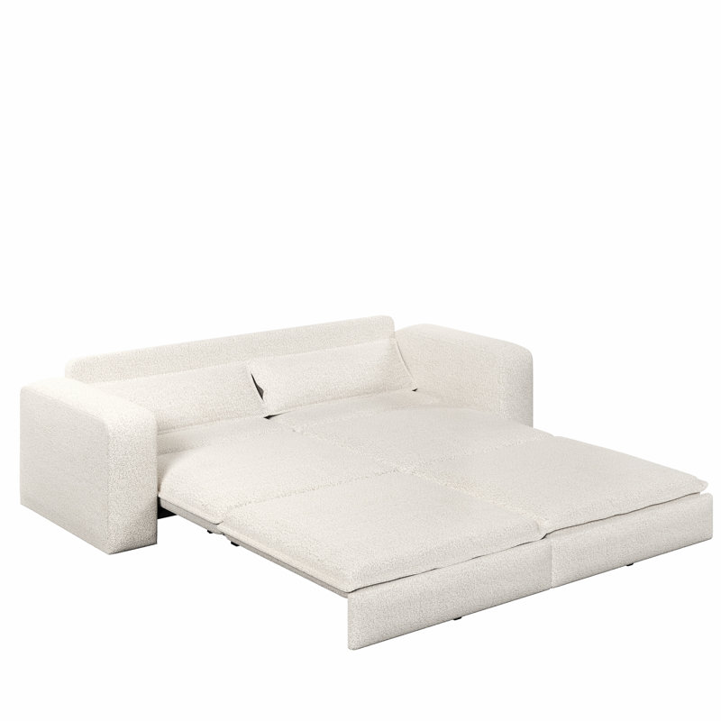 Canapé-lit 93 po pour très grand lit, canapé-lit escamotable, canapé-lit convertible 3 en 1, méridienne, canapé-lit à 3 places avec 2 coussins lombaires