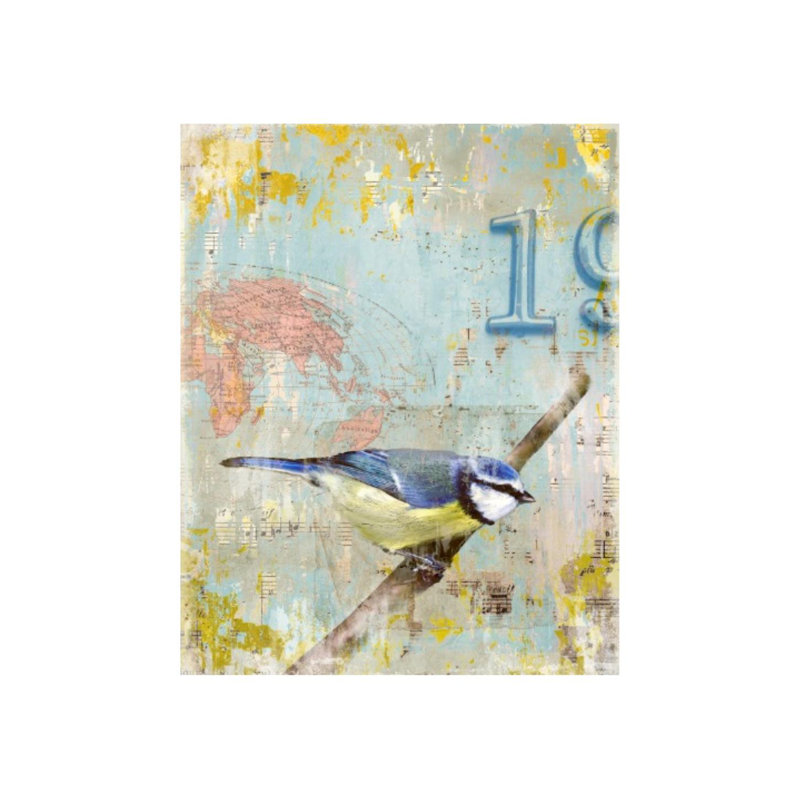«Aves 19» par Zoey Riley - impression, Couche de verre, H 38 po x l 30 po