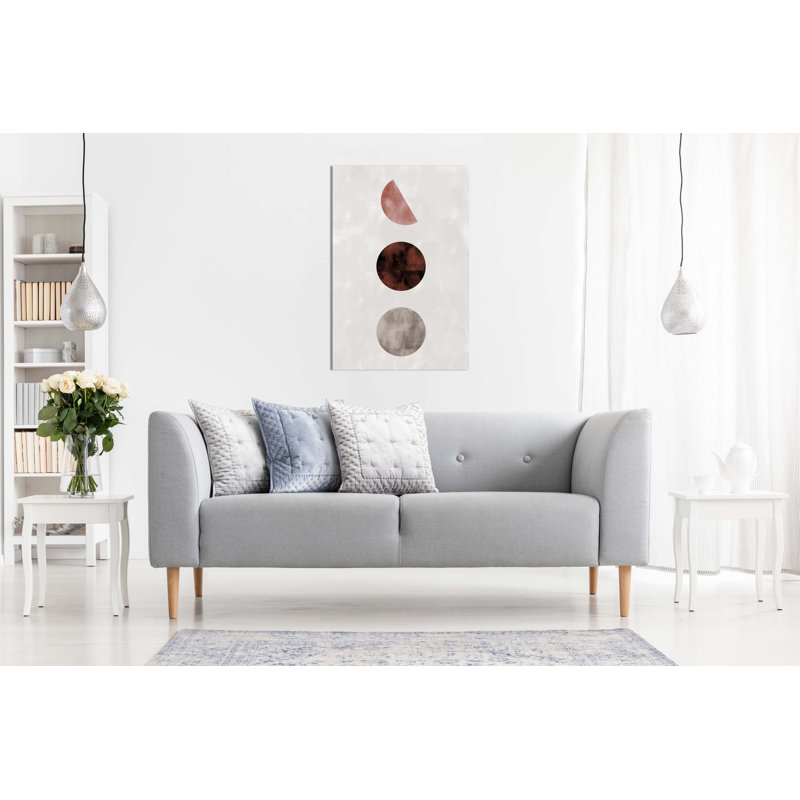 Planet Geometric Shapes - Wrapped Canvas Painting, 91cm H x 61cm W x 1.8cm D