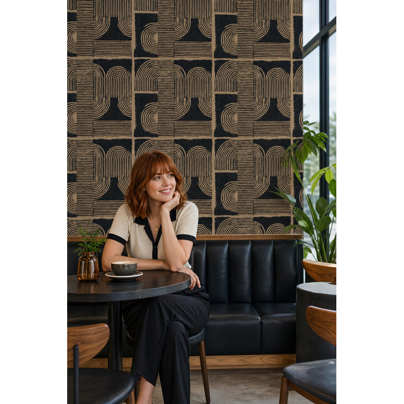 Papier peint moderne Mid-Century, Textured Non-Pasted