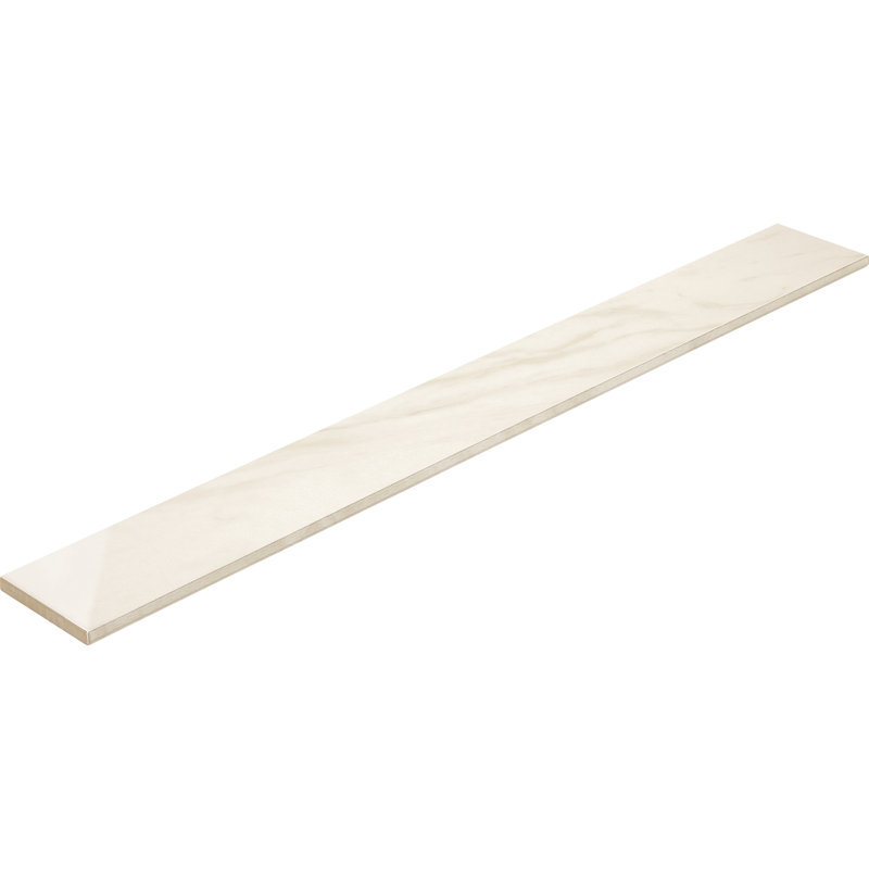 Daltile Perpetuo 3" X 24" Polished Porcelain Bullnose Trim (Sold by the Piece), Timeless White