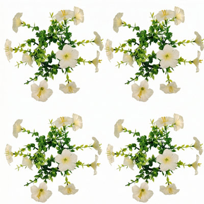 4Pcs Artificial Morning Glory Candle Wreaths, Trumpet Flower Candle Rings For Pillar Candles, Artificial Floral Candle Rings, Perfect For Weddings, Farmhouse, And Table Centerpieces