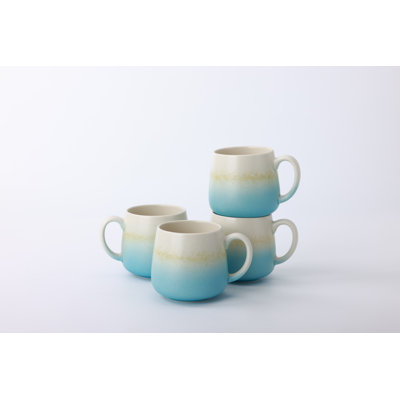 16oz Stoneware Coffee Mug Set（Set of 4）