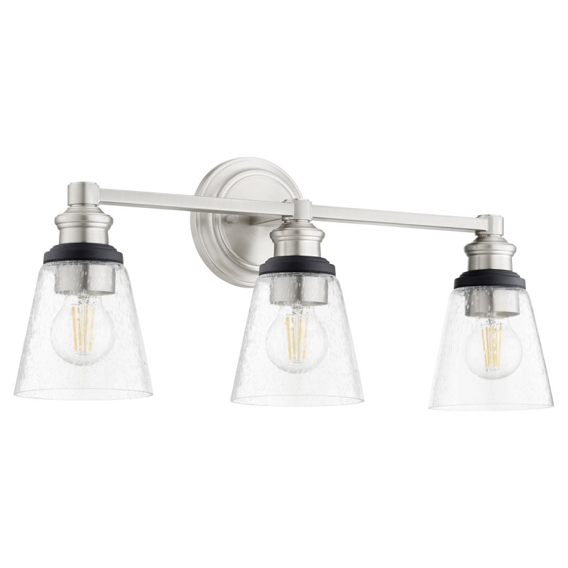 Commer 3 - Light Dimmable Vanity Light, Satin Nickel
