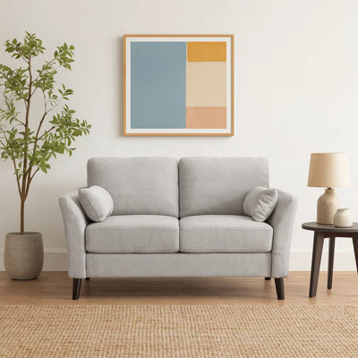 Khiron 57" Velvet Flared Arm Loveseat