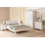 Lit double élégant, blanc, 47,2 po x 38,6 po x 78,7 po | Panneau de fibres à densité moyenne 100% laqué, conception de couleur unie traditionnelle | Parfait pour les chambres à coucher modernes, la construction robuste et l'esthétique intemporelle-1413463382