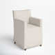Rosanella Linen Arm Chair in Cream