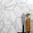 Nature 8 in. x 8 in. Marble Look Glass Straight Edge Large Format Hexagon Decorative Kitchen & Bathroom Wall Tile