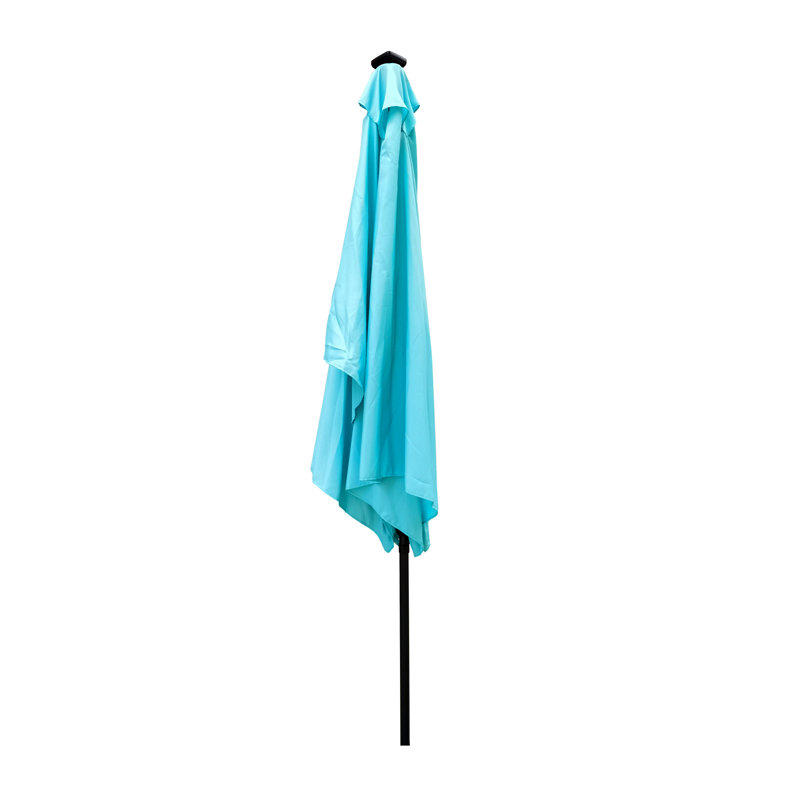 Parasol d'extérieur rectangulaire 10X6.5Ft en turquoise, Turquoise