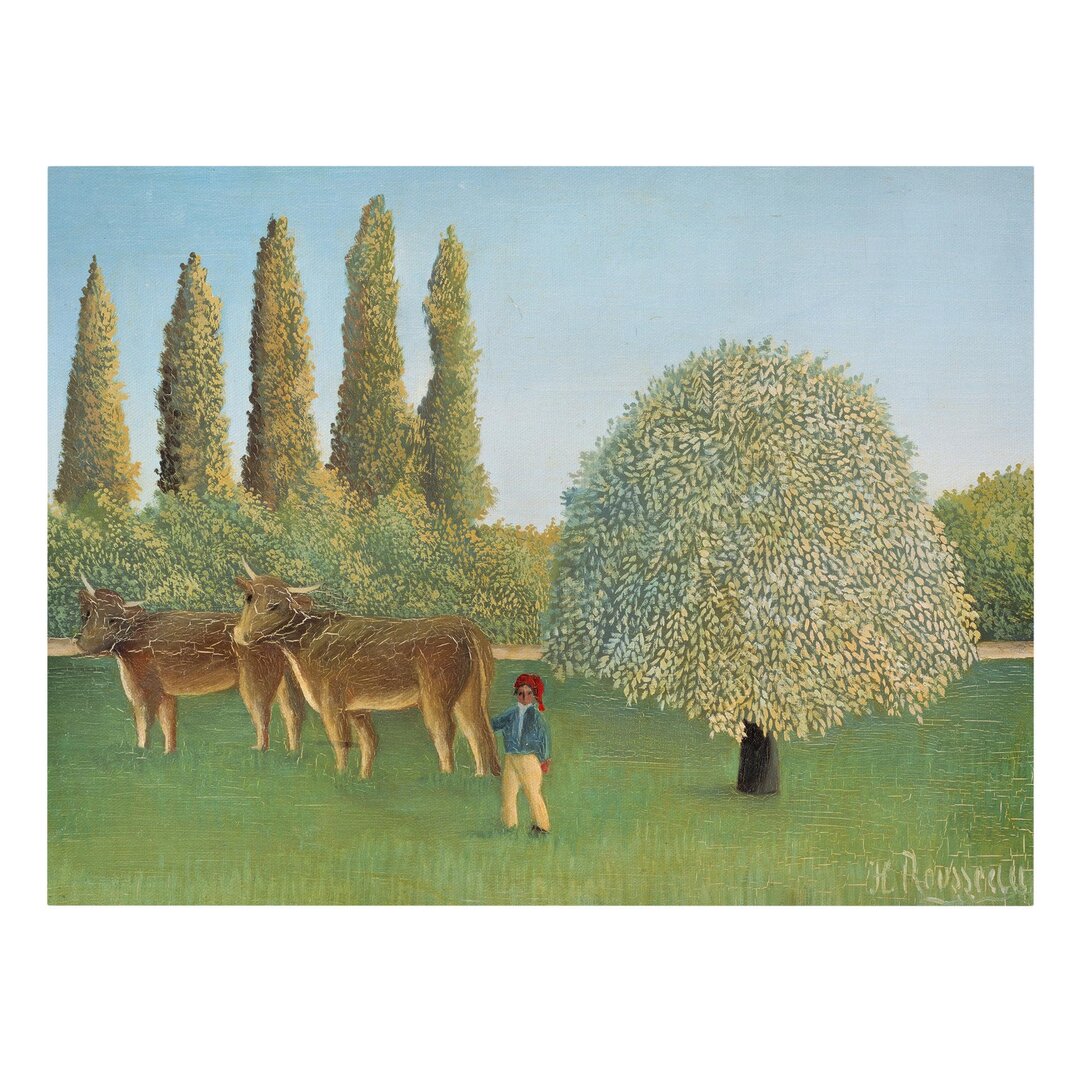 Leinwandbild Wiese (Weide) von Henri Rousseau