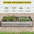 Rectangle Galvanized Raised Garden Bed Planter Box for Vegetables, Fruits