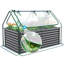  Galvanized Metal Raised Garden Bed with Mini Greenhouse Cover, 3-in-1 Large Planter Box for Gardens, Backyards & Patios, 4x3ft-3609401