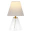 Lampe de table transparente 13,62 "Grant
