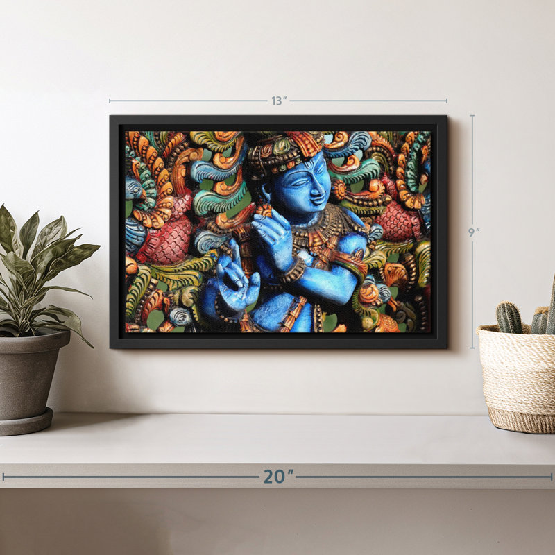 Beautiful Krishna, reproduction sur toile, H 9 po x l 13 po