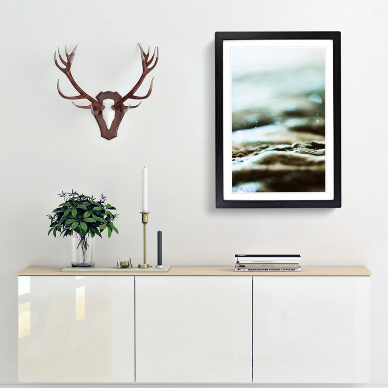 Magic of the Water in Abstract - Framed Print, 65cm H x 48cm W x 2cm D, Black Framed