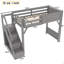 Lit mezzanine simple avec garde-robe intégrée et espace de rangement, lit mezzanine en bois massif avec tablettes à côté-1552774726-1552774727