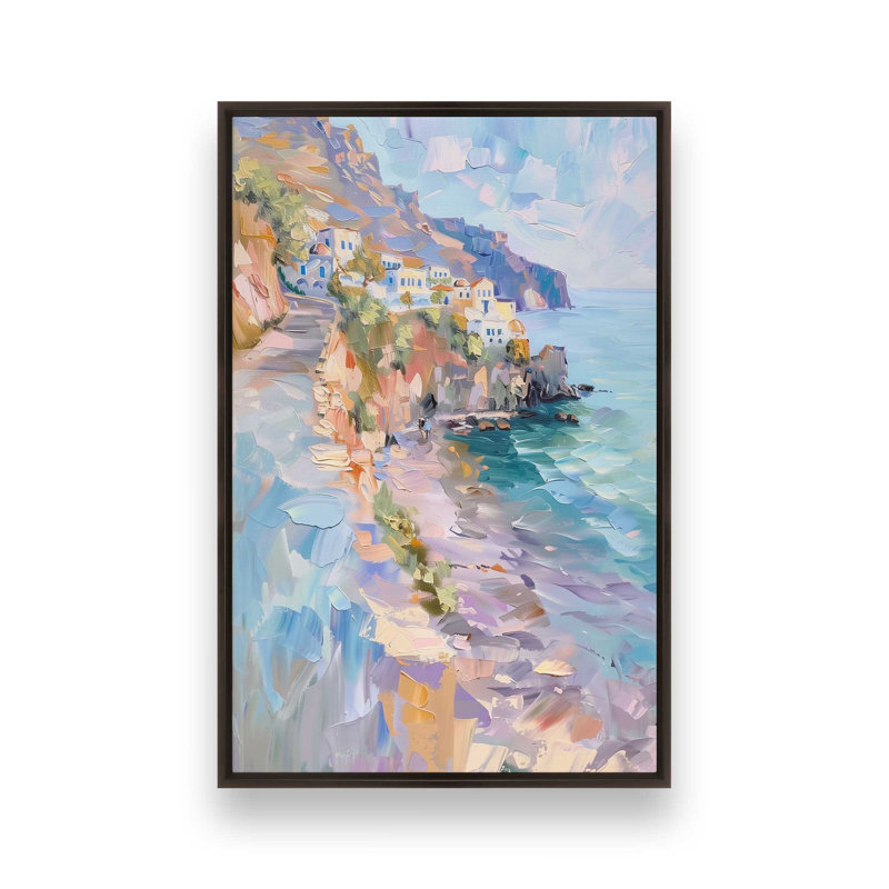 Côte pastel Amalfi I, H 31 po x l 21 po, Espresso, Cadre flottant