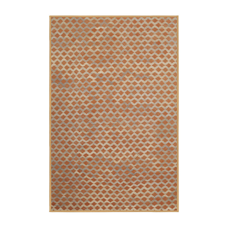 Tapis contemporain brun / gris, Rectangle 2 pi x 4 pi