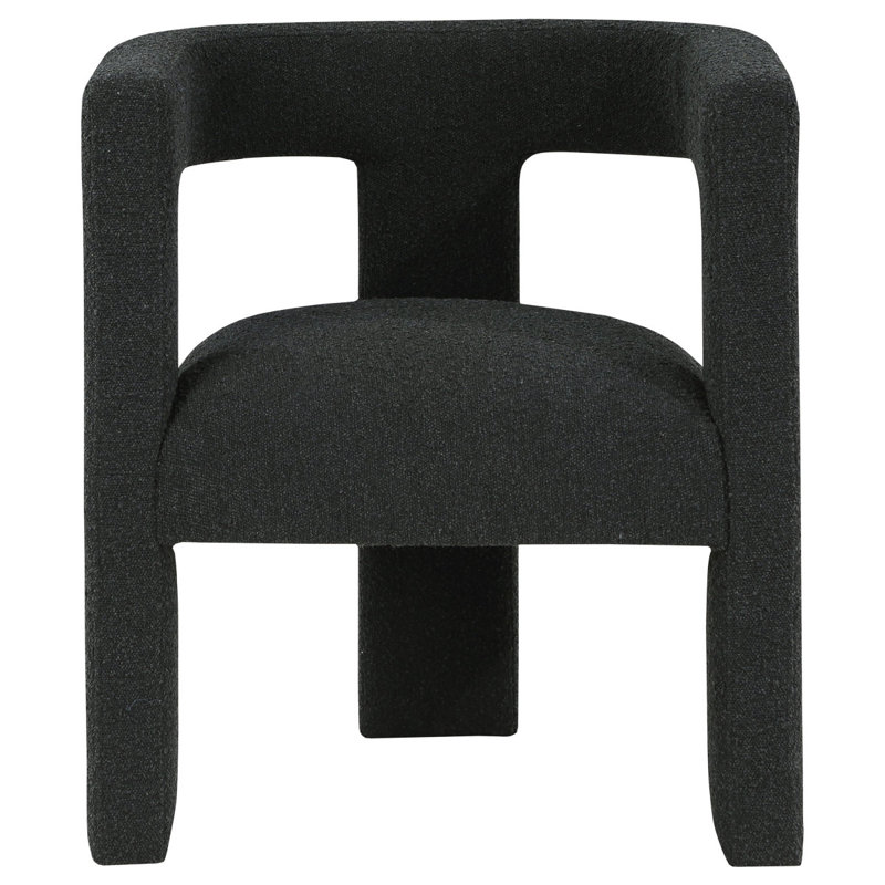 Chaise d'appoint rembourrée Mckinley, Noir