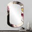 Or et rose fluides fusion II - miroir mural asymétrique moderne abstrait irrégulier-107247944