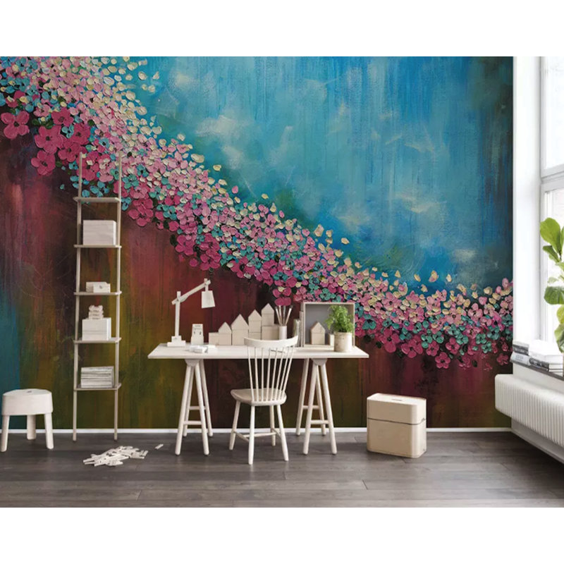 Papier peint floral bohème Arnis, l 75 po x L 49 po