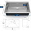 Évier de cuisine encastré à simple cuve Workstation, acier inoxydable brossé, l 30 po x P 19 po x H 10 po, cuisine moderne