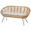 Bistro Set with Cushion PE Rattan Grey Allmeria