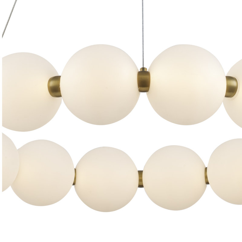 Minza 21-Light Chandelier, Or antique, H 103 po x l 25,75 po x P 25,75 po