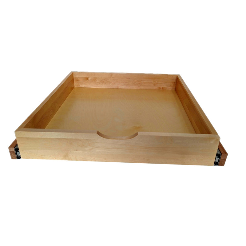 Premium Solid Wood Pull-Out Drawer with Soft-Close Slides – 22" Deep, Multiple Widths Available Kitchen Pull-Out Tray, 24"