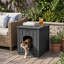 Maison pour animaux 3 en 1 en résine de 54,4 cm de hauteur : compartiment pour bac à litière dissimulé avec table d'appoint-597959863