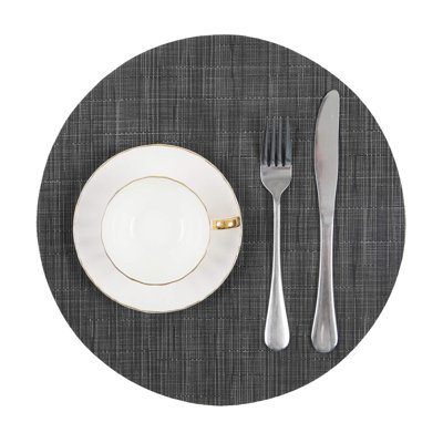 Round Table Placemats Set Of 7 Wedge Shaped Place Mat With Centerpiece Round Mat Heat Resistant Table Mats Washable (7)
