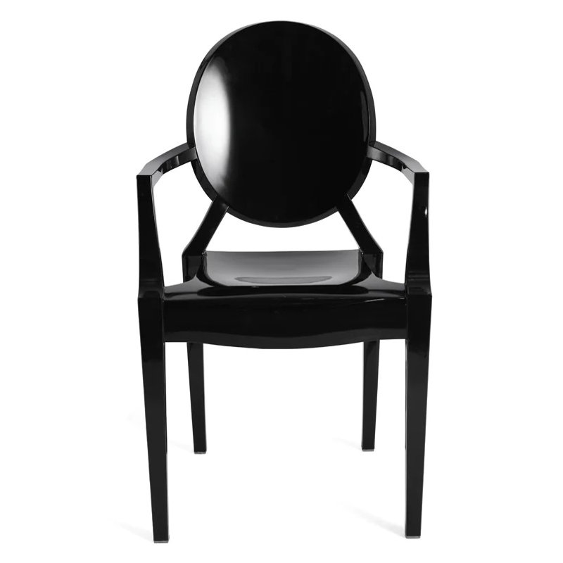  Fauteuil à dossier très grand Louis, Noir