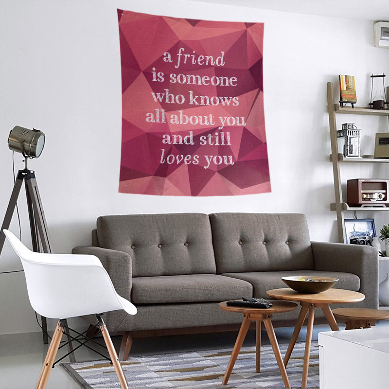 Tapisserie «Polyester», H 27,5 po x l 37,5 po, Tourmaline rose