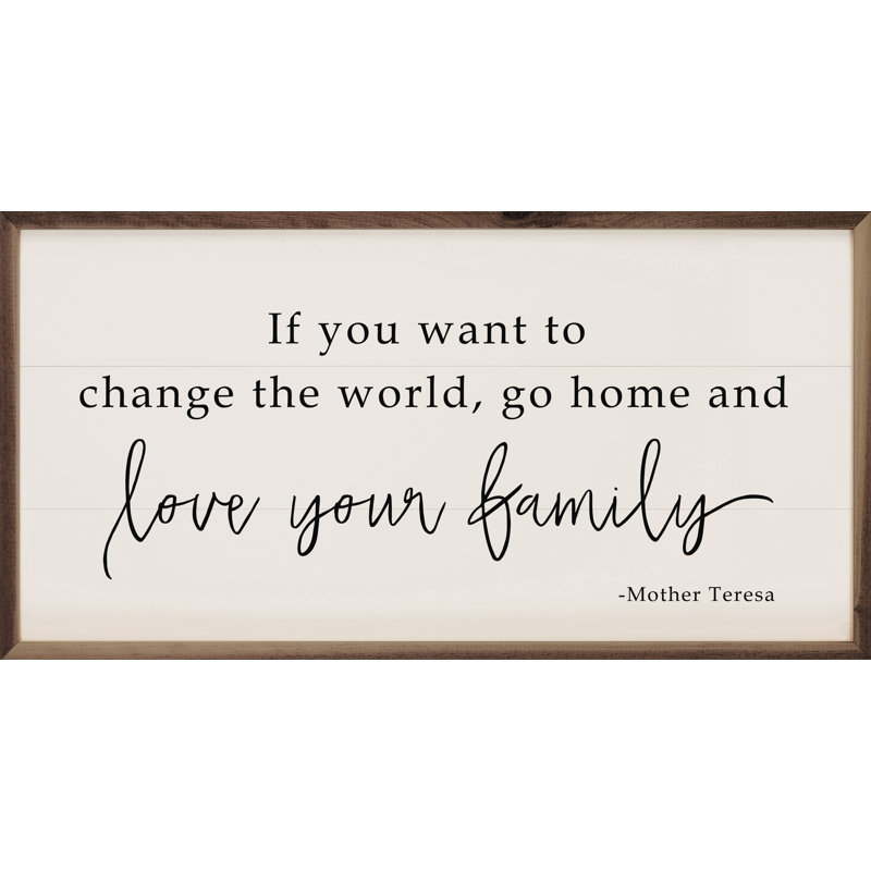" Love Your Family Whitewash ", 12" H x 24" W