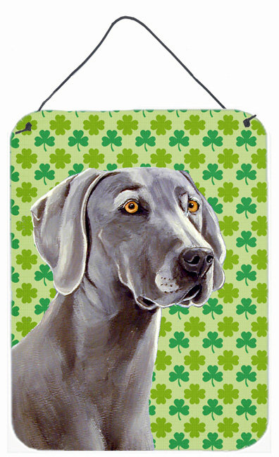 " Weimaraner Shamrock Portrait " by Lyn Cook