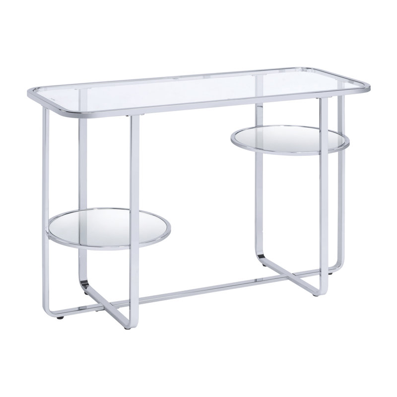 Sofa Table, Chrome & Glass