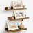 Rustic Floating Shelves Set of 3 with Lip, Picture Ledge Shelf for Nursery, Living Room – Multipurpose Storage Organizer, Bookshelf, & Photo Display Rack Rustic Brown-2124378768