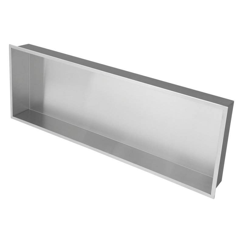 37" X 13" Stainless Steel Shower Niche, Brushed Nickel