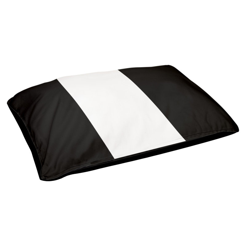 Coussin Detroit, Grand (l 40 po x P 30 po x H 14 po), Black/White/Black