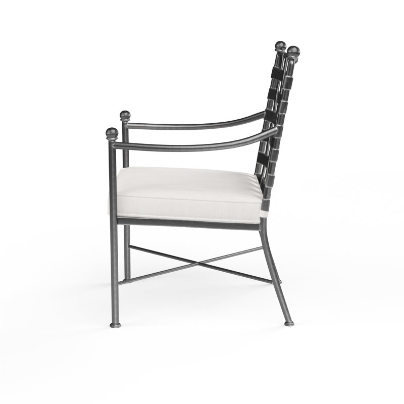 Provence Outdoor Dining Armchair, Canvas Flax Sunbrella® Canvas