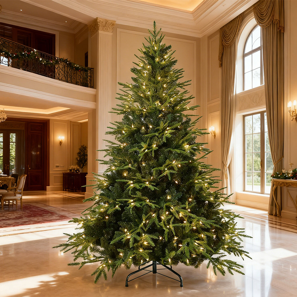 The Holiday Aisle® 6ft Full Pre-Lit Christmas Tree with 400 Warm White ...