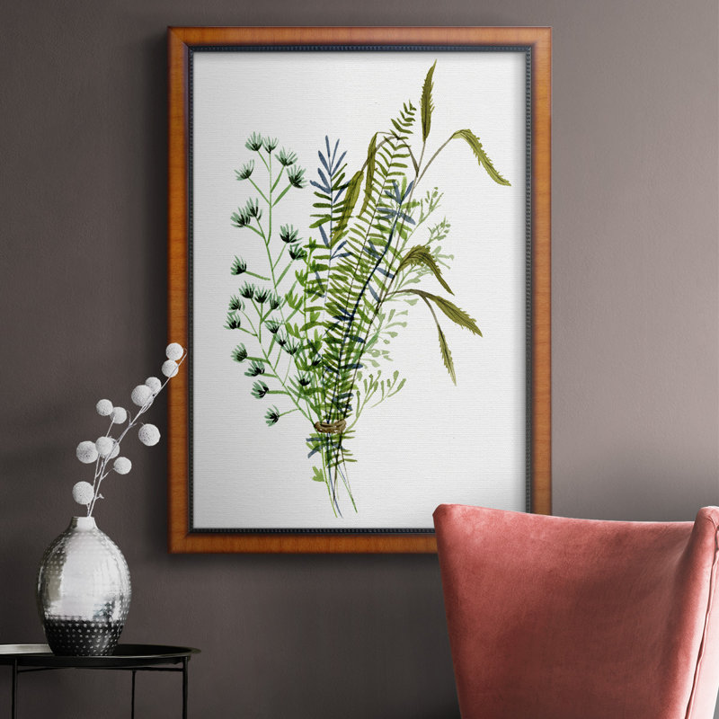 Toile encadrée de qualité supérieure Green Bouquet II - prête à être accrochée, H 20 po x l 16 po